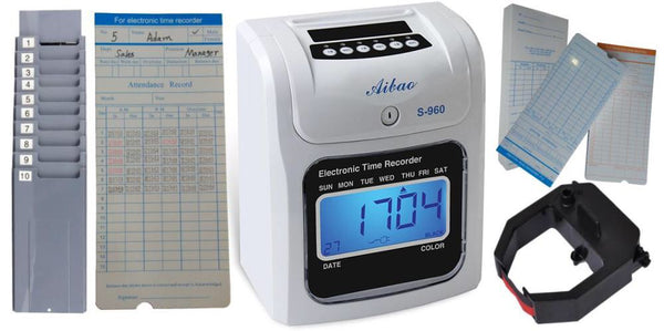 Punch Time Attendance Clock Payroll Recorder