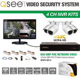 Q-See CCTV Kit – Infrared IP POE Security 5MP Camera 4 Channels System