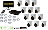 Infrared IP POE Security 5MP Dome Camera 12 Channels System